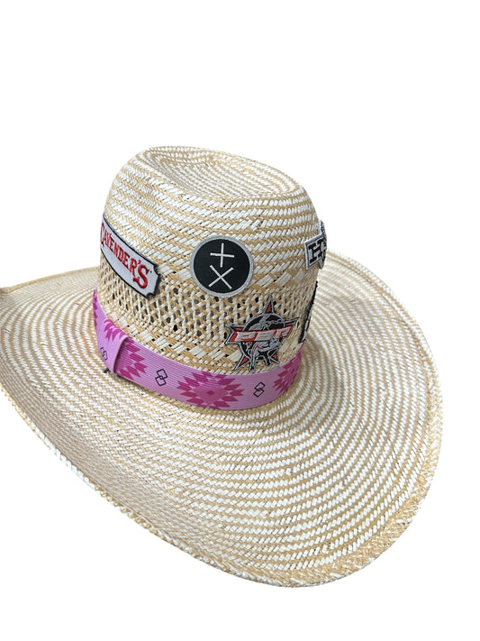 Two Tone Pink Elastic Hat Band