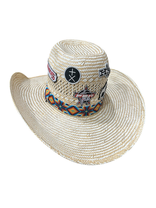Turquoise, Yellow and Red Elastic Hat Band