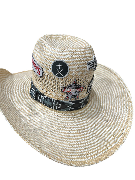 Black, Gray and White Elastic Hat Band