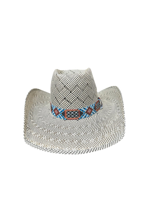 Turquoise and Rust Elastic Hat Band