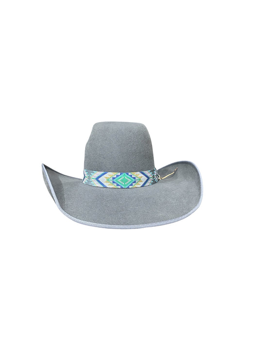 Blue, Green and Lilac Elastic Hat Band