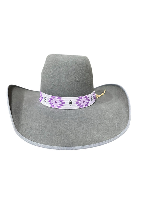 Purple Aztec Elastic Hat Band