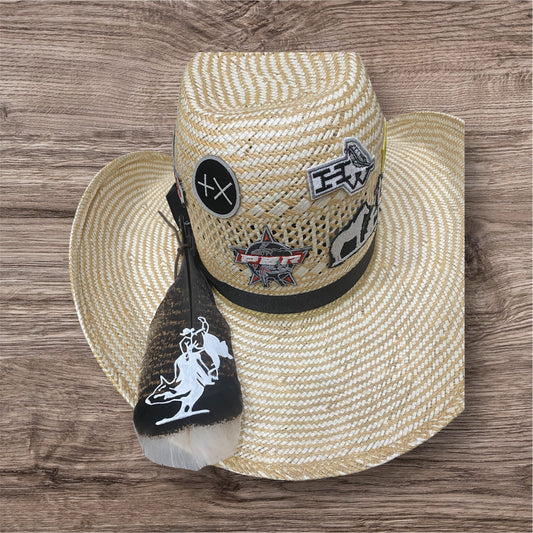 Custom Bull Riding Feather