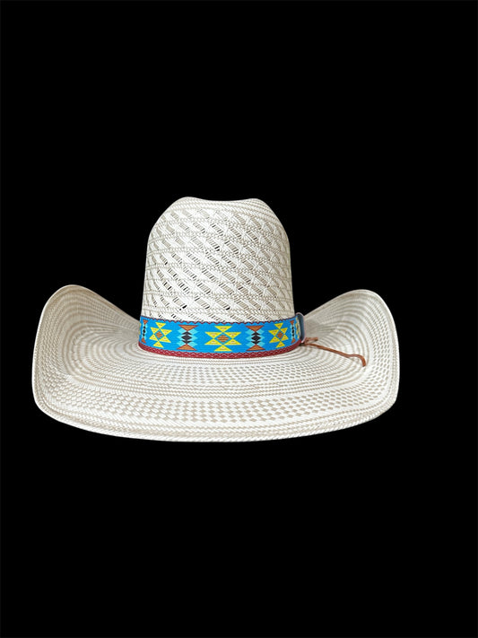 Yellow and Blue Elastic Hat Band (1.25 inch)